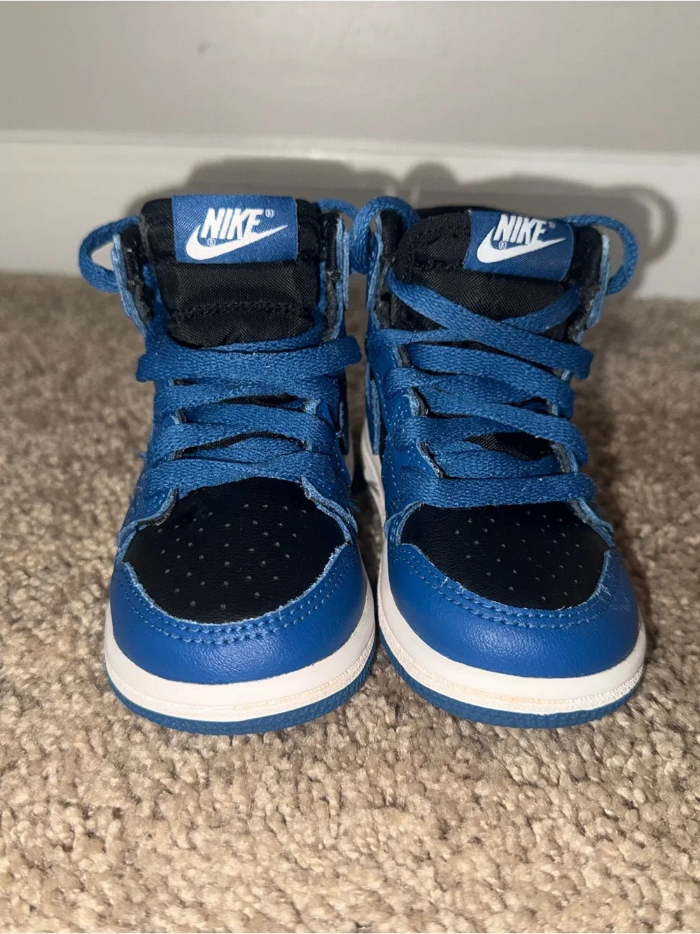 Toddler's Jordan 1 Retro High OG Dk Marina Blue/Black-White - Size 6C